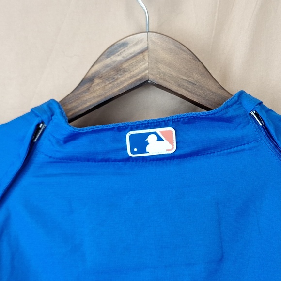 New York Mets Cool Base Blue Quarter Zip Jacket Removable Sleeves 3XL - Picture 11 of 11